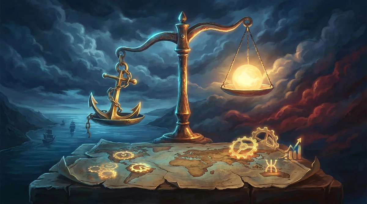 Illustration for the post: Weekly Market Recap, 26 Oct 2026: Real Rates Ease, Hormuz Still Near Zero